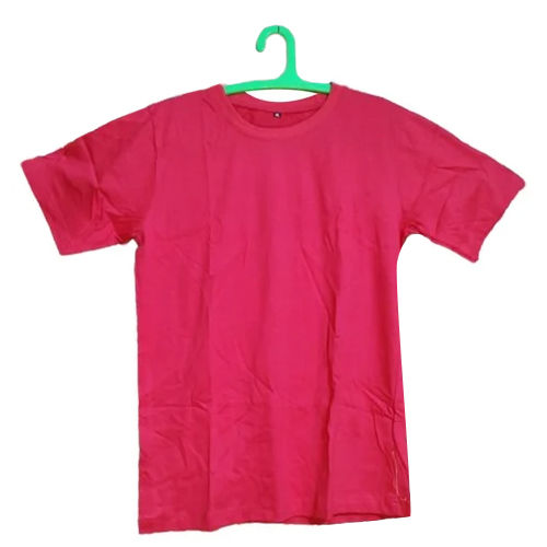 Different Available Men Red Cotton Plain T-Shirts