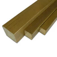 Brass Square Bar - Color: Golden