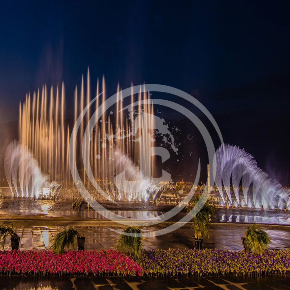 MUSICAL WATER PROGRAMMED FOUNTAIN