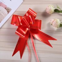 Gold Line Puller Bows 50mm for gift decoration
