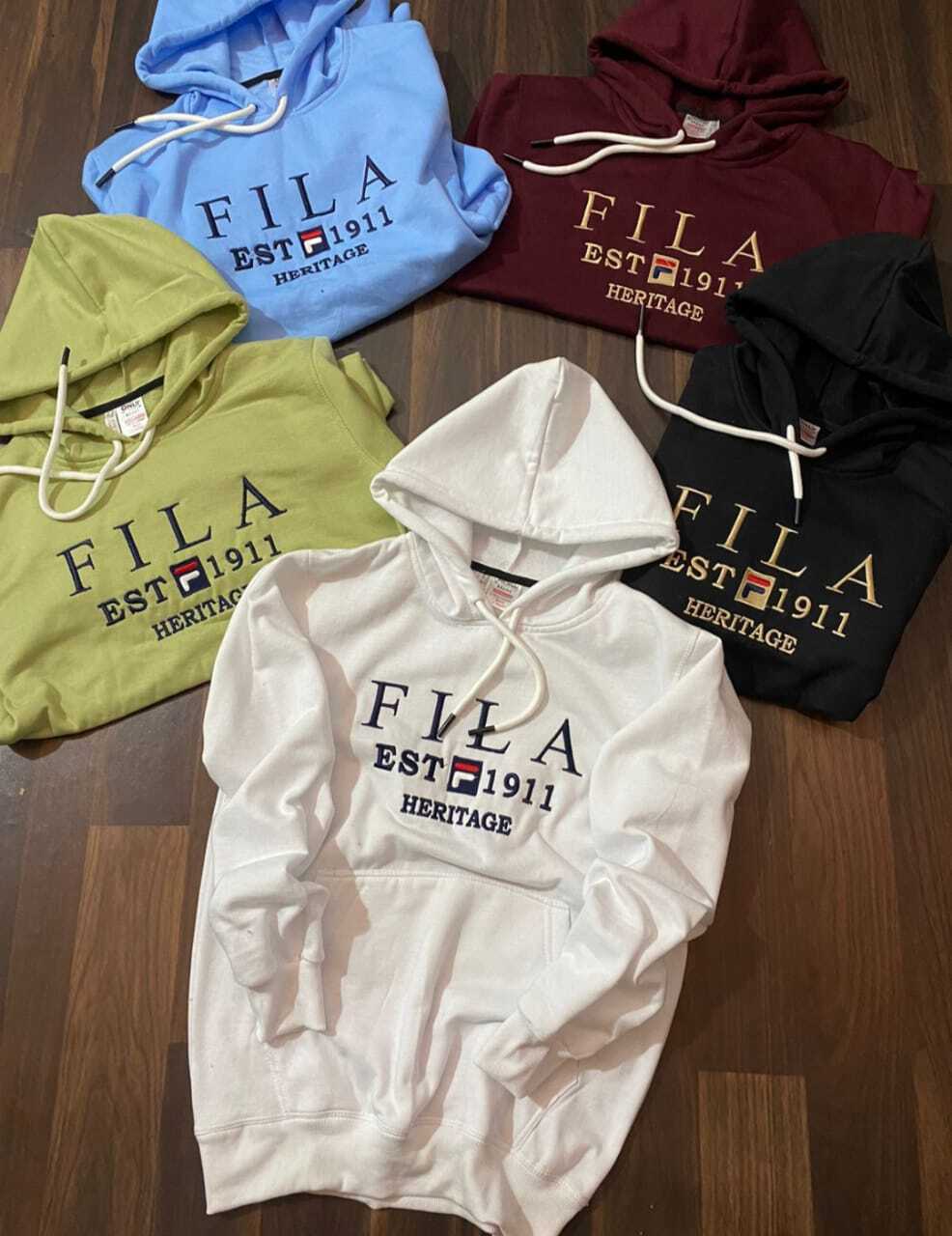 Coloured hoodies