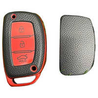 Car Leather Key Cover - High-quality Leather, New Condition, Black Color, Ideal Gift Option