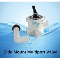 Side Mount Multiport Valve - Fiberglass Material, Standard Size, White Color | Features Normal Filtration, Vacuuming, Backwash, Rinse, Waste, Recirculate, Closed Flow Options, 1-year Warranty