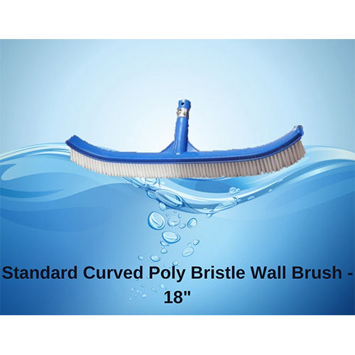 Standard Curved Poly Bristle Wall Brush - 18 - Application: Pool