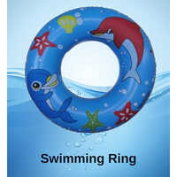 Swimming Ring - Waterproof Material, Multicolor Design | Manual Inflator, 1 Year Warranty, Ideal For Pool Use