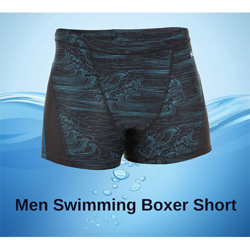 Men Swimming Boxer Short - Color: Black