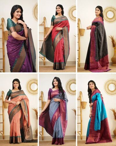 Soft Lichi Silk Saree