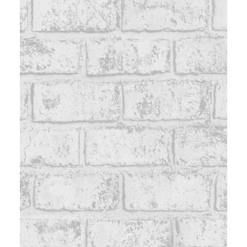 Glistening Brick White Silver Wall Coverings Size As Per Requirement