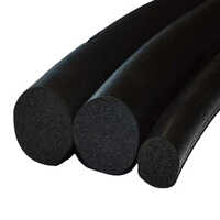 Epdm Sponge Cord - Minimum Order 100 Meters, Round Shape, Black Color, Natural Rubber, Useful Features