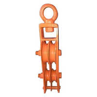 Four Sheave Sagging Pulley Block - Durable Yellow Manual Pulley, High Quality Industrial Operation With 1 Year Warranty