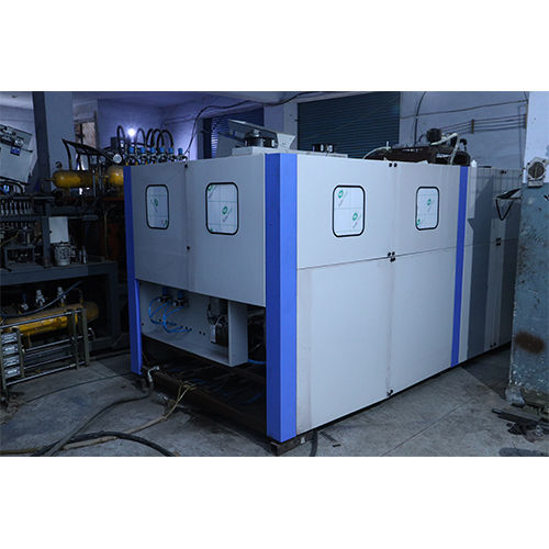 White/Blue 4 Cavity Pet Blow Moulding Machine