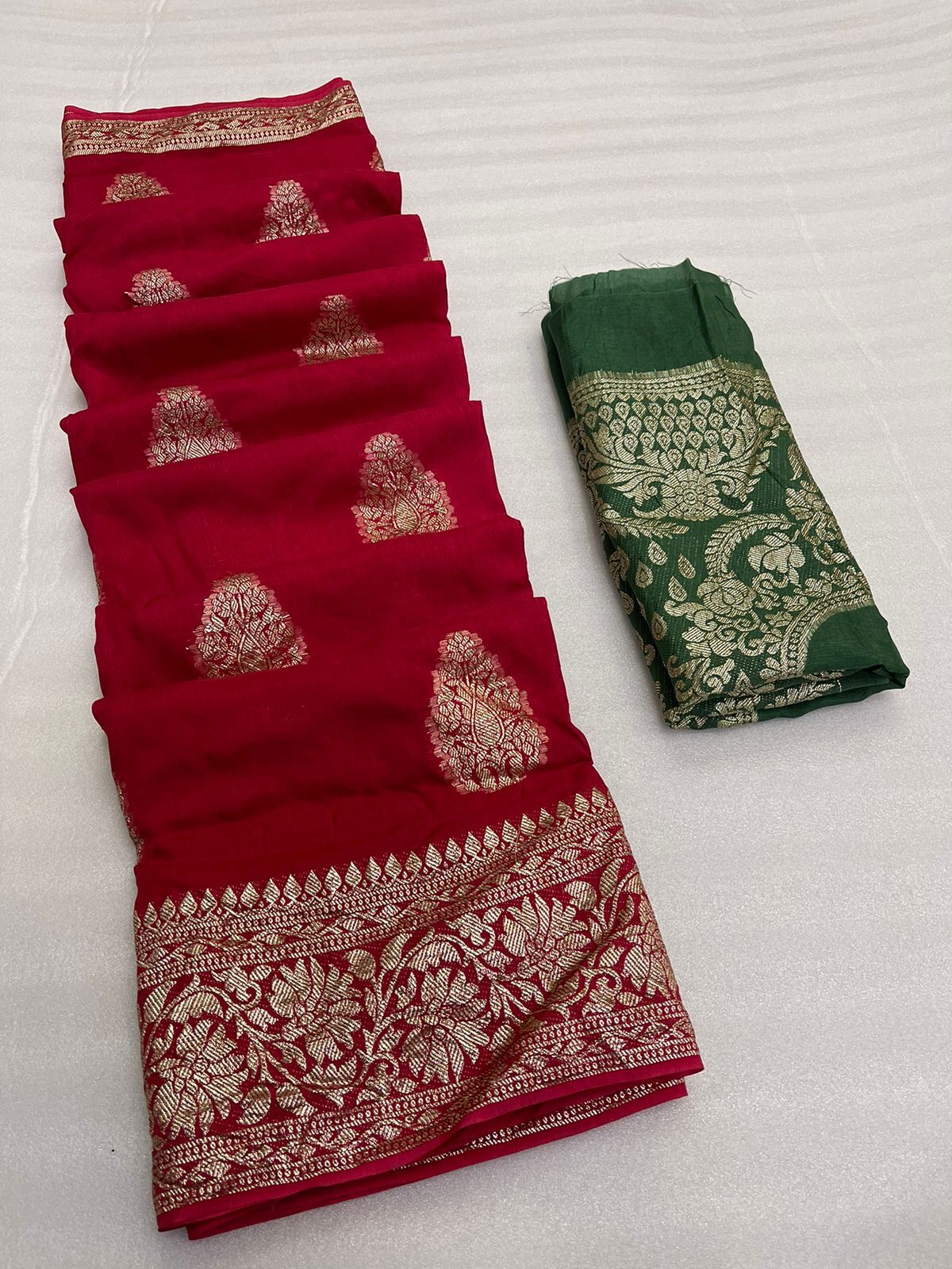 Pure Viscose Russian Silk Saree With Finest Zari Weaving in Full Saree