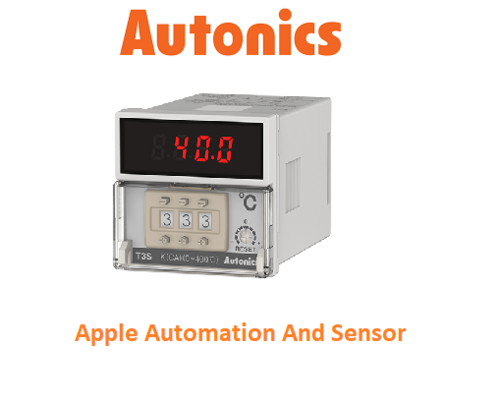 Autonics T3S-B4RK2C-N Temperature Controller - 3-Digit 7-Segment LED Display, ON/OFF Control Method, Thermocouple Input, Relay Output