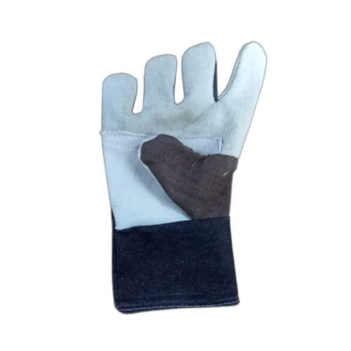 Multicolored Jeans Leather Hand Gloves