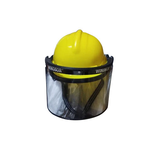 Yellow Helmet With Face Sheild