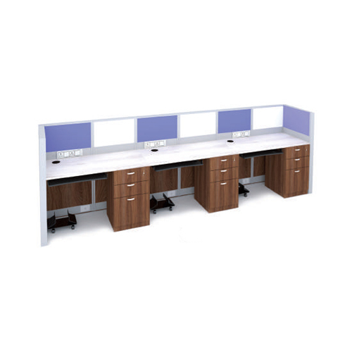 Modern Appearance Linear Workstation Wall Facing