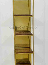 GCO Five Levels rack aka shelf in stainless steel with wooden tops