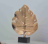 Aluminium Article with marble base home decorative Showpiece for decorations plated finish
