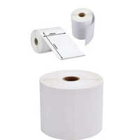 Thermal Stickers - Durable White Paper, 4x6 Size , Round Shape, Box Packaging, Ideal For Various Applications