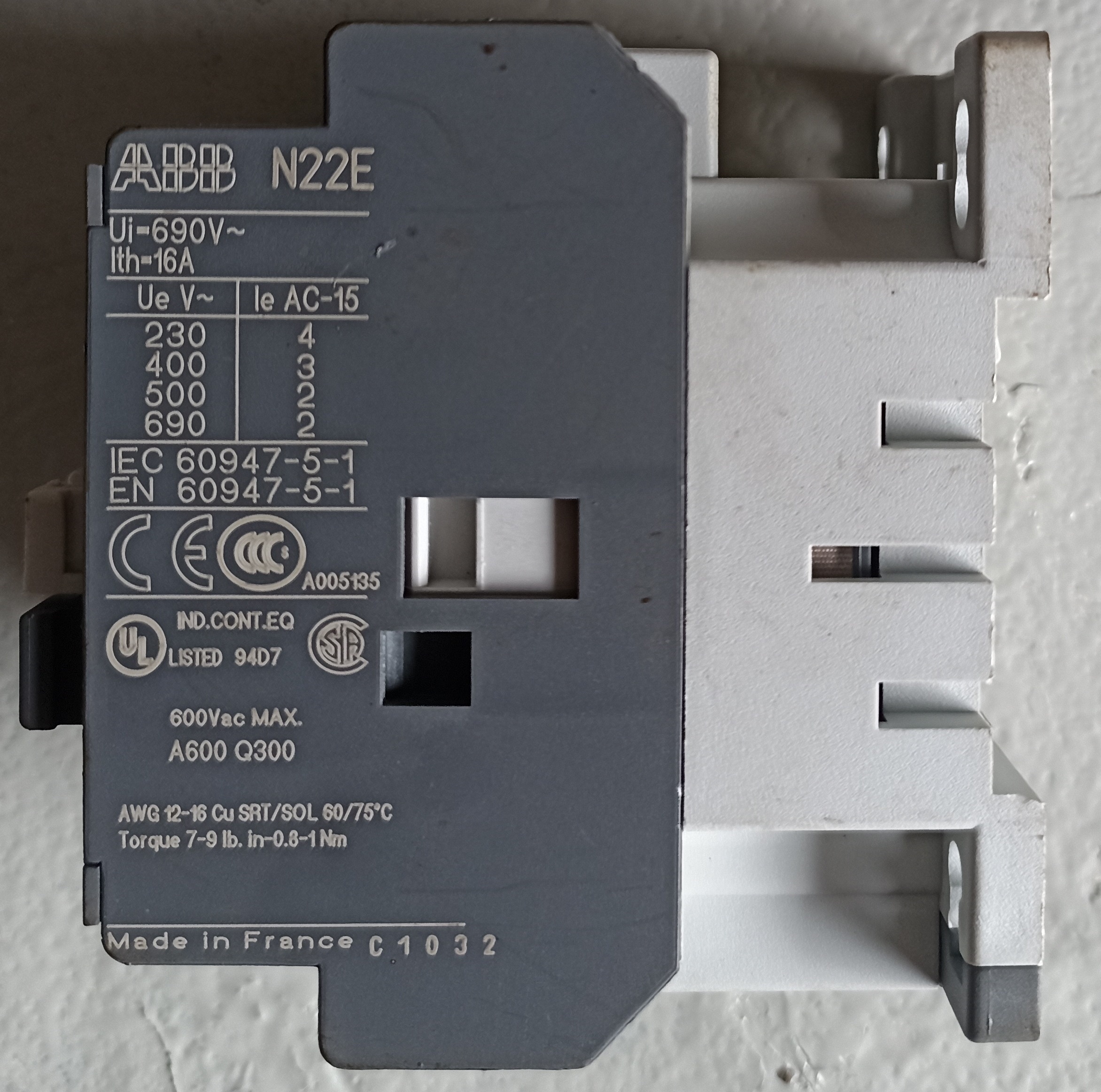 ABB N22E CONTACTOR