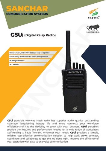 Sanchar G5Ui License Free Walkie Talkie