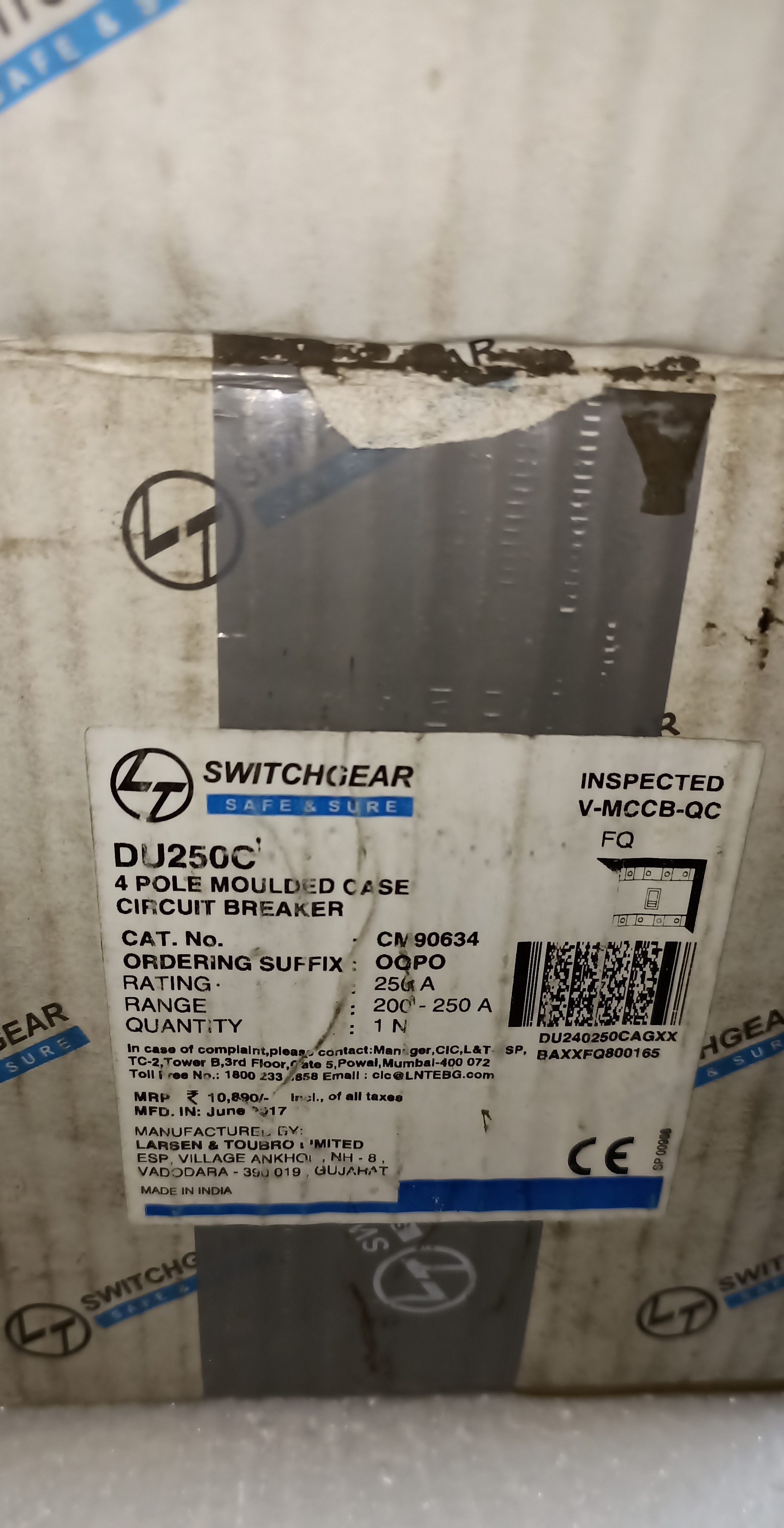 LT NEW (DU250C) 250A 4P MCCB