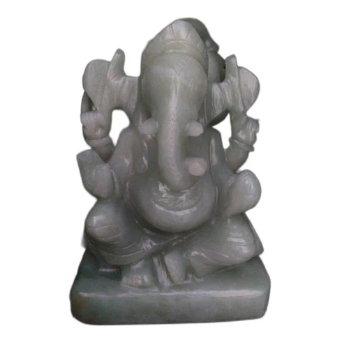 Indian 5.5 Inch White Gemstone Ganesha Statue