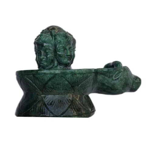 Indian Green Crystal Shivling Statue