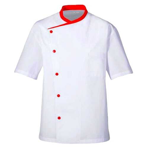 Chef Coat White Red