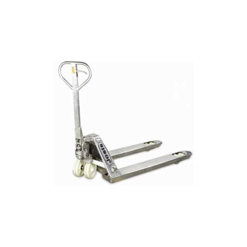 Silver Jpss 2000 Stainless Steel Hand Pallet Truck Trolley