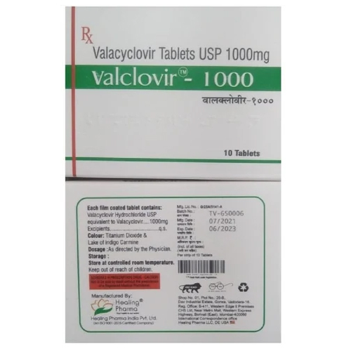 1000mg Valacyclovir Tablets USP