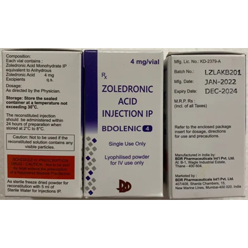 4mg Zoledronic Acid Injection IP