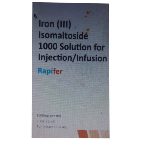 Rapifer Iron III Isomaltoside 1000 Solution For Injection Infusion 500 mg