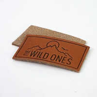 Jeans Leather Embossed Labels - Rectangular 10 Mm Thick, Brown Leather | Durable Material For High-quality Labeling Needs