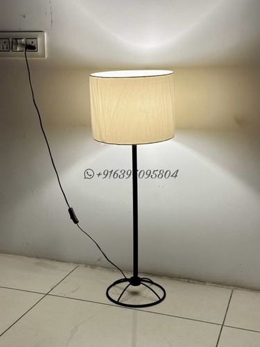 Table Lamp Iron made with white fabric shade for interior lightings