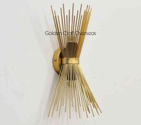 GCO Modern Metal Wall Lights in iron with Golden Powder Coated finish for wall lighting