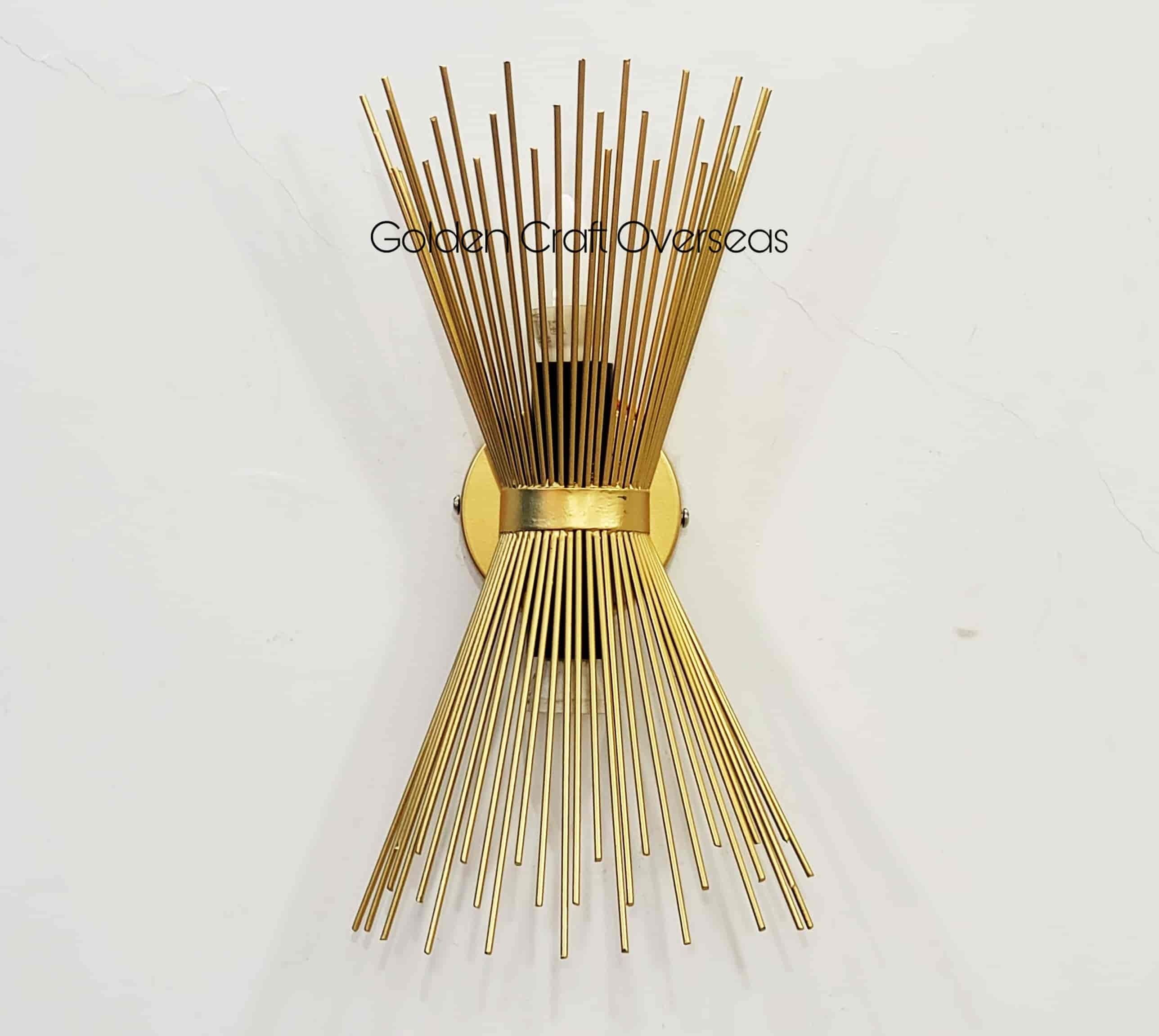 GCO Modern Metal Wall Lights in iron with Golden Powder Coated finish for wall lighting