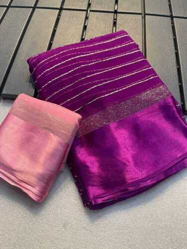 Beautiful Georgette Sarees With Satin Border