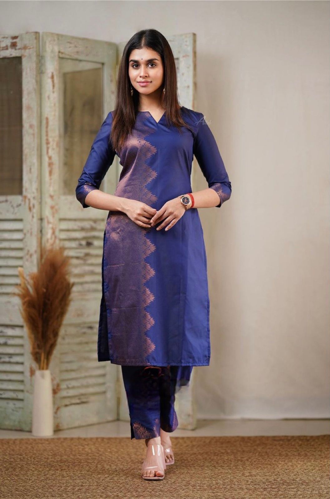 Banarasi Silk Zari Dress Material Suit