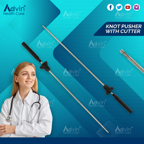 Laparoscopic Knot Pusher With Cutter 