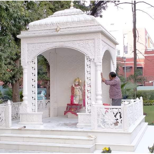 White Marble Radha Krishna Mandir