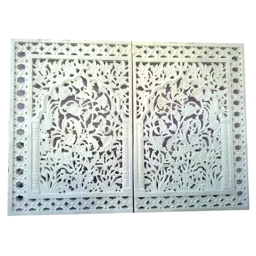 White Marble Carved Jali