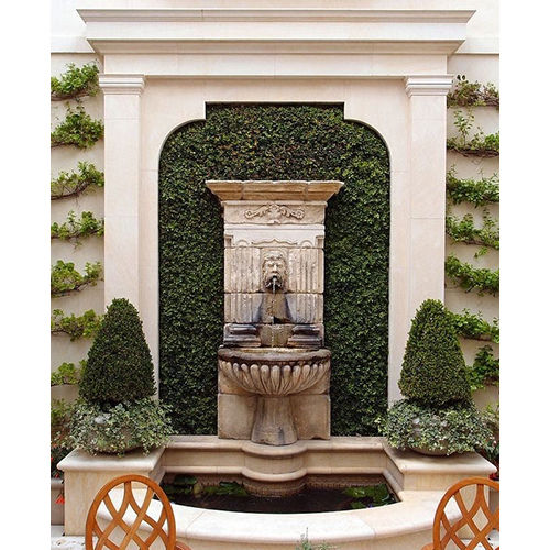 Gray Marble And Stone Statue Fountain