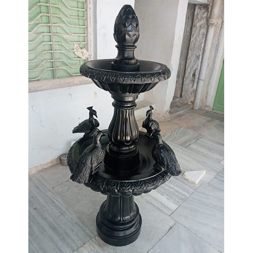 Black Marble Stone Indoor Outdoor Fountain Size: Customized