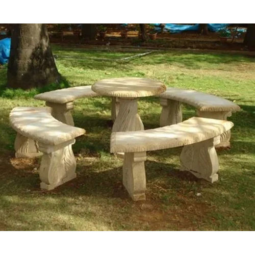 Marble Table Bench Set