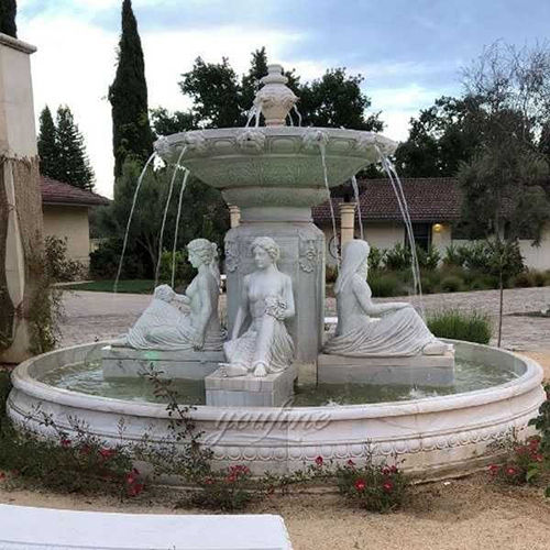 White Makrana Marble Water Fountain