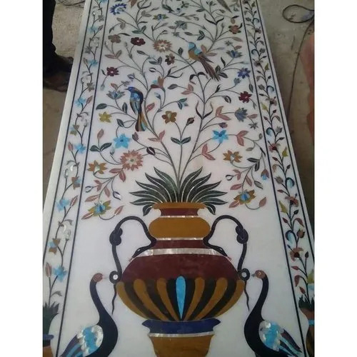 White Marble Wall inlay work