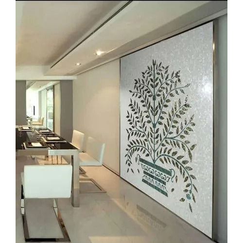 White Marble Inlay Wall