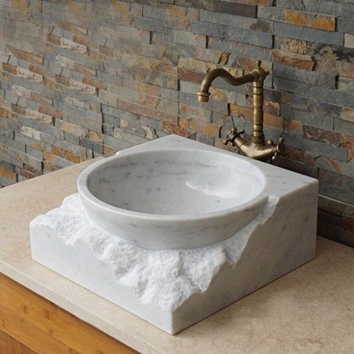 White Marble Wash Top