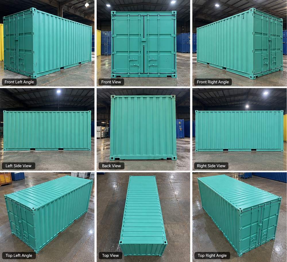 Old Shipping Gi Cargo Container - External Dimension: Customized